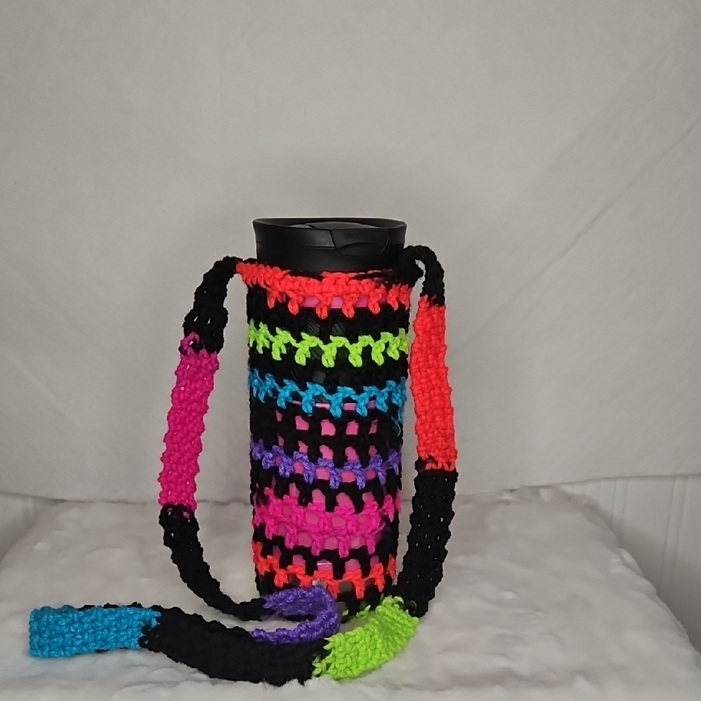 Colorful Crochet Bottle Holder